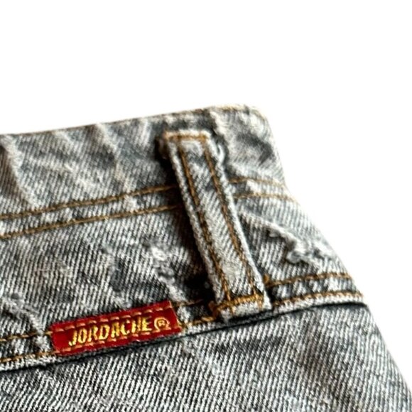 Jordace Retro Vintage 1990s Straight Leg Jeans Pants Logo Distressed Size 28 - Picture 10 of 14